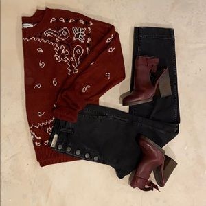 Madewell Bandana Print Sweater